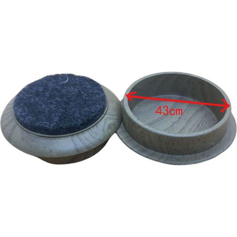 Paquete de 4 almohadillas redondas de fieltro para suelo, almohadillas para pies de muebles, protectores de suelo antideslizantes para patas de sillas, muebles de piano vertical, 45 mm de diámetro. (1/4)