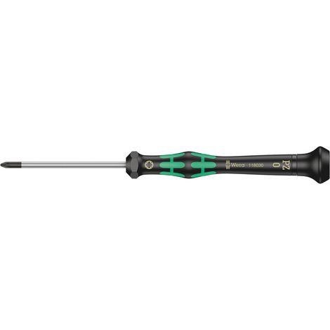 WERA Elektronik-Schraubendreher 2055 PZ 0 x 60 mm, Kreuzschlitz, Rundklinge (1/5)