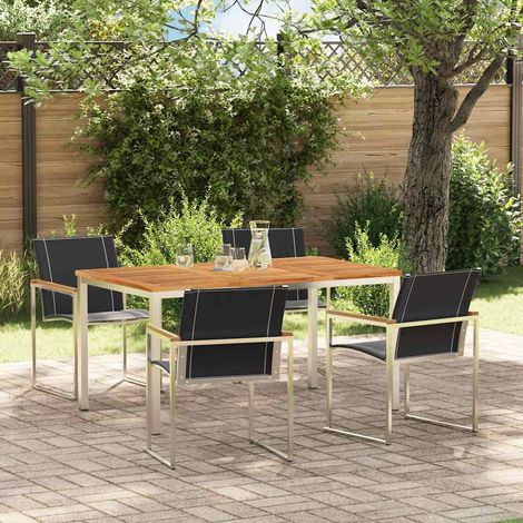 Garten Essgruppe 5 pcs Braun Massivholz Akazie (1/5)