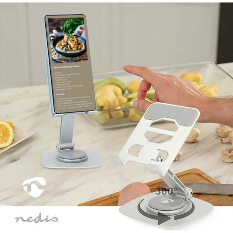 Nedis Telefon-Ständer / Universal / Vollbeweglich / Silber