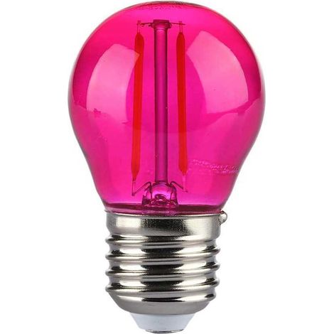 LED LAMPADINA 2W FILAMENTO E27 G45 PINK