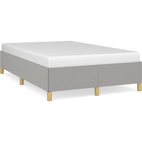 Bettgestell hellgrau 120x190 cm Stoff