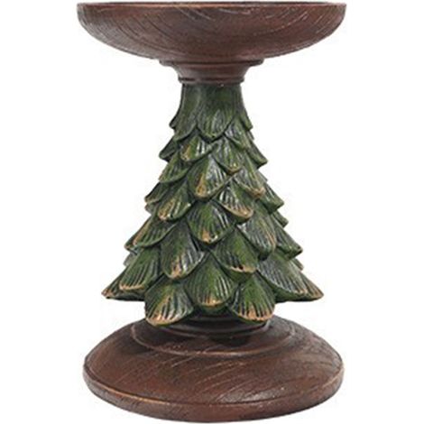 Jeffergarden Bougeoir en cèdre en forme de sapin de Noël, décoration de table pour salon (1/4)