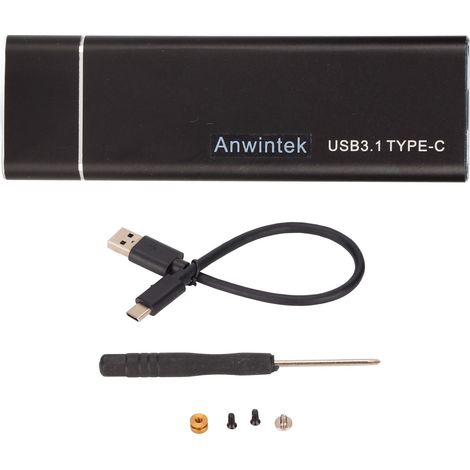 Boîtier SSD M.2 NGFF PCIe NVMe vers USB 3.1 10 Gbps haute vitesse 2230/2242/2260/2280 boîtier disque dur portable (1/5)