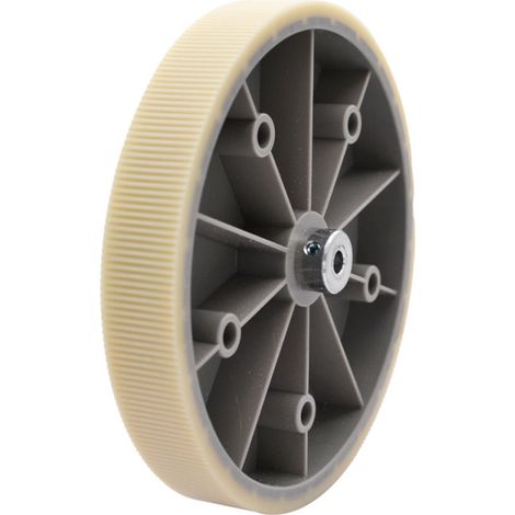 Roue compte-mètre 2 tours/mètre axe Ø7 mm - Synthétique striée - largeur 25 mm (1/2)