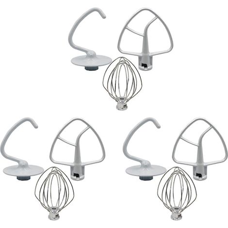 3-teiliges Mixer-Set für KSM150 inklusive Knethaken, Schneebesen und beschichtetem Flachrührer, 3-teiliges Reparaturset für Standmixer (1/5)