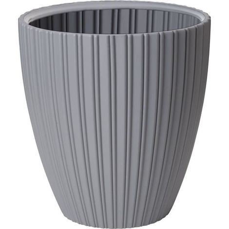 Vaso di fiori - GARDEN ID - Elegante - 40 x 42 cm - Per giardini, balconi o interni - Grigio chiaro