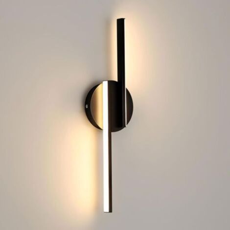 Applique murale d'ambiance en aluminium – Idéale pour salons, couloirs et salles de bain – 1 unité, 45 cm, lumière blanche (1/4)