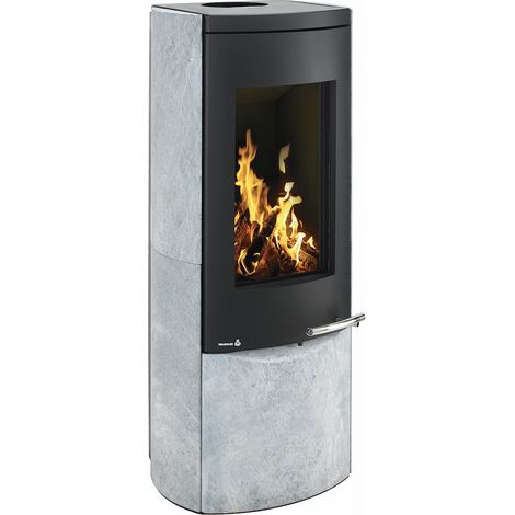 Kaminofen Typ11381-Motho schwarz Naturst. Rund 8kW