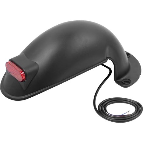 Garde-boue arrière pour trottinette électrique 10 pouces avec feu arrière et feu stop, garde-boue arrière pour trottinette avec accessoires d'éclairage (1/4)