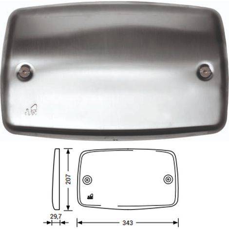 Placca Di Comando AIR TODINI Bianco Compatibile con Cassetta Hidrobo x Acciaio Ino x Spazzolato Alta Resistenza Ai Graff