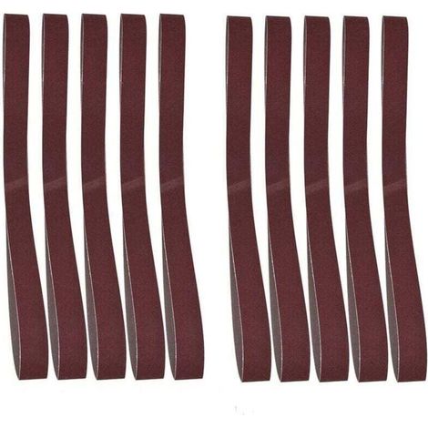 10Pcs Ceinture de Ponçage, Grain 180, 760 x 25mm, Bande Abrasive pour Bois, Meubles, Matériel en Métal et Meulage et Polissage Non Métalliques (1/4)