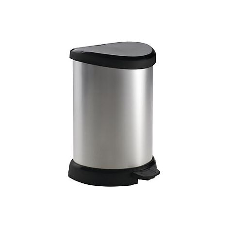 Cubo de basura con pedal DECOBIN  semicircular  capacidad 15 l