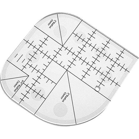 Règle d'angle incurvée pour courtepointe, patchwork de couture Modèles de couture à bords ronds, outils de patchwork pour fournitures de couture, maison, bureau (1/4)