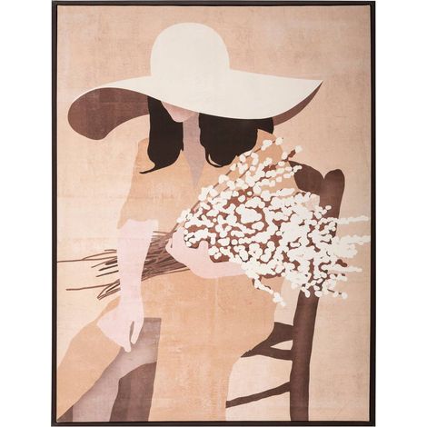 Lienzo estampado «Portrait» enmarcado 58 x 78 cm - Atmosphera créateur d'intérieur