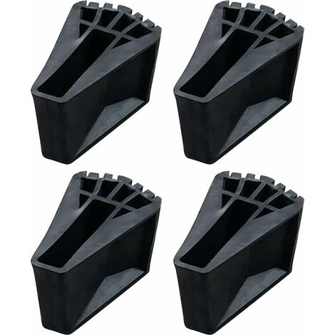 Embout escabeau, patin echelle, 4 pièces tubesca, Fabriqué en caoutchouc, durable, antidérapant, plus sûr et plus sûr, pour échelles télescopiques, échelles à chevrons (1,7 x 6,1cm, noir) (1/5)