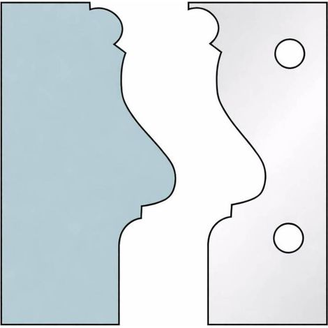 Jeu de 2 fers Profilés Ht. 90 x 5,5 mm - N° 304 Corniche - Résistance et Précision - Outil pour Menuiserie - Diamwood (1/2)