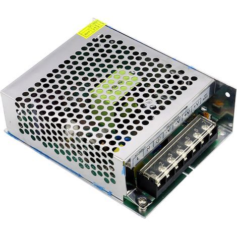 Universal regulated switching power supply 12V DC 10A 120W suitable for LED light strips, video surveillance, radios, computer projects and household appliances (1/5)