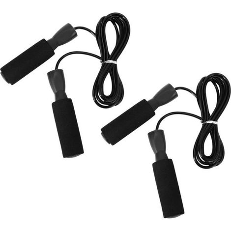 Corde À Sauter - Réglable - Pour Adultes Et Étudiants - Entraînement Fitness Intensif - 2 Pièces (1/5)