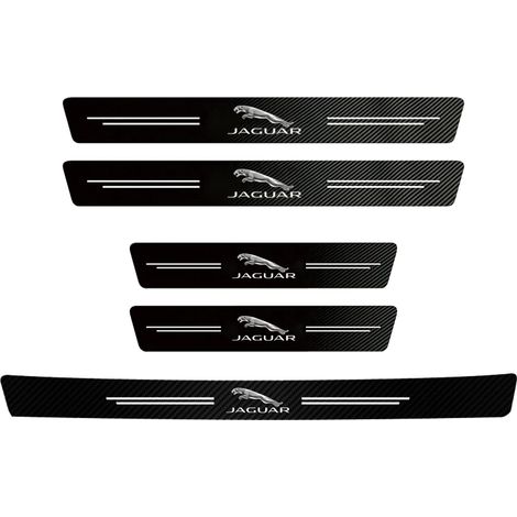 (5 protections de seuil de porte et coffre) Compatibles avec Jaguar XE,XF,XJ,F-Type,F-Pace,XKR,XEL,XFL,S,F,XK,XJL,XJ6 et XJS Autocollants en fibre de carbone pour seuil de porte (1/3)