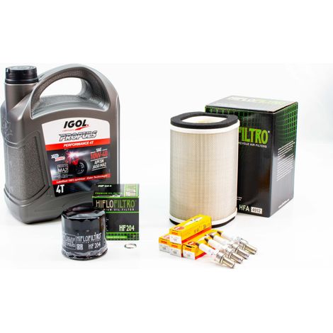 Kit Révision Filtres Bougies pour YAMAHA FJR 1300 AS de 2006 à 2011 - IGOL PROPULS PERFORMANCE 10W40 4L