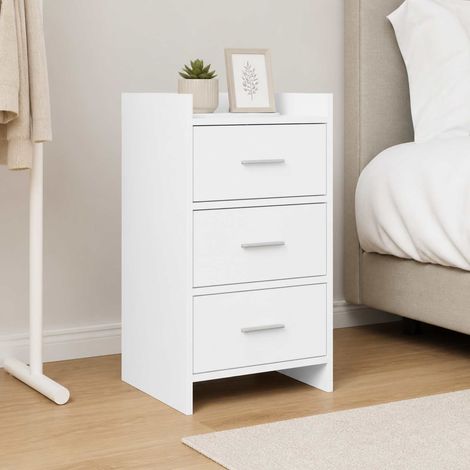 vidaXL Comodini Bianco 40 x 36 x 70 cm Legno ingegnerizzato (1/5)