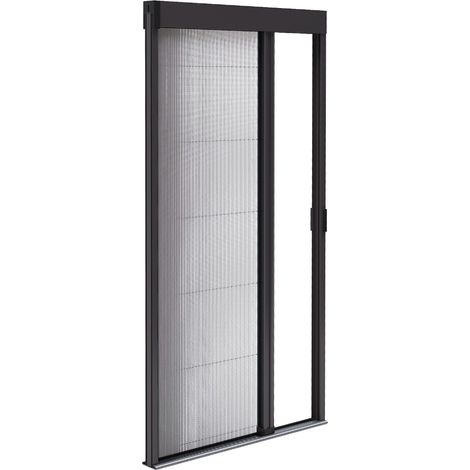 Mosquitera plisada automática L1200 x H 2400 mm - Gris 7016