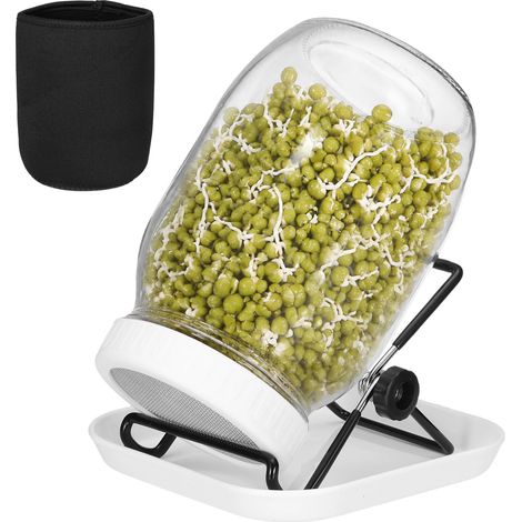 1000ml Bocal Germoir Blanc Germoir pour Graines À Germer (1/5)