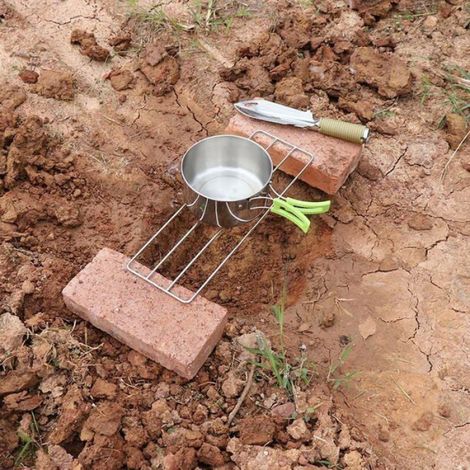 Support de Barbecue Rectangulaire Grille Antiadhsive pour Camping et Pique-Niques (1/4)