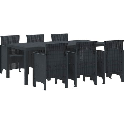Ensemble de salle à manger pour jardin 7 pcs-Salon de jardin Anthracite 912602 (1/4)
