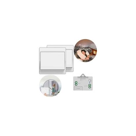 Coavas – 2er-Pack Funkschalter – 50 m Reichweite – Selbstversorgend – 433 MHz Funkempfänger – 10 A für Lampen und angeschlossene Geräte (1/5)
