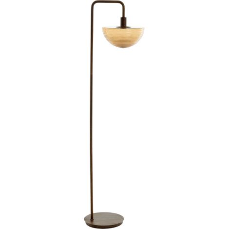 Light & Living - lámpara de pie - Baylie - marrón - vidrio metal