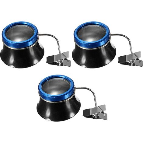 Watch repair tool with eyeglass clips and magnifying glass, aluminum alloy eye mask for watches, 10x magnifying lens for watch repair.--DTEKGAZ