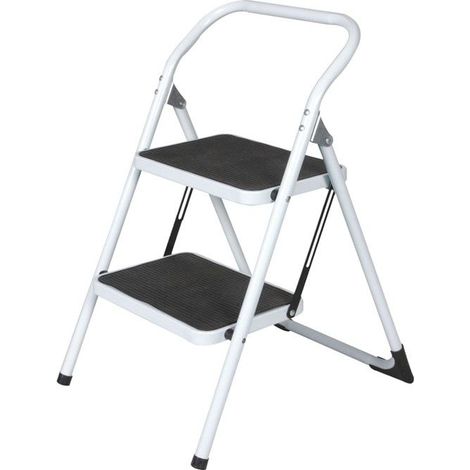 Escalera dom tijera 0,47mt 2 peld.38x26 b/baja acero bl cody (1/2)