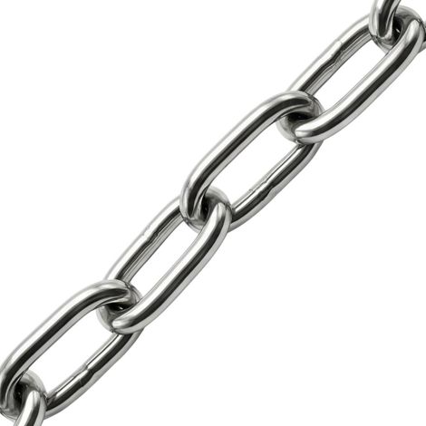 10m Chaîne en acier inoxydable V4A  2mm  Membre long  Inoxydable + résistant à l'eau de mer  Chaîne de pluie, pampille de fleurs, chaîne de barrage