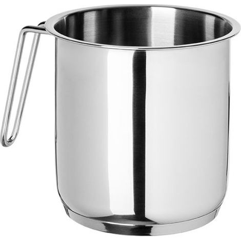Pentolino Bollilatte in Acciaio Inox 18/10 con Manico in Bakelite 12 cm