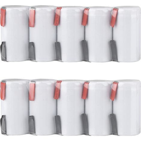 10 Pièces Batterie Rechargeable SC Ni-Cd 1.2V 1800mAh Accessoire de Remplacement
