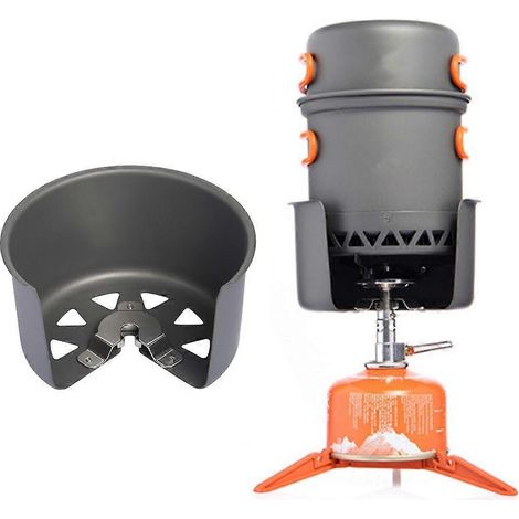 Pare-vent extérieur en acier inoxydable pour réchaud à gaz. (1/4)