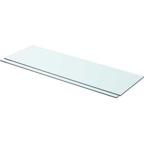 vidaXL Regalböden 2 Stk. Glas Transparent 80x25 cm