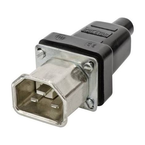 Kalthoff 444009 Connettore di alimentazione 444 Spina dritta Tot poli: 2 + PE 16 A Nero 1 pz. (1/2)