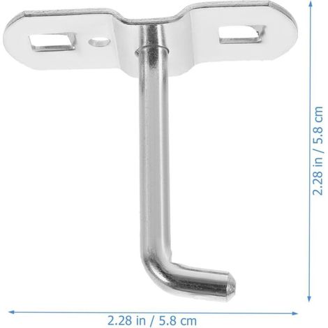 Set di 12 ganci in metallo per pannelli a parete, ganci in metallo argentato per pannelli forati da 5,8 cm, accessori in metallo per griglie per negozi, officine, garage (1/4)