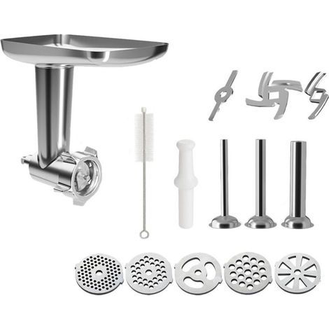 Picadora de carne de acero inoxidable para accesorios de batidora KitchenAid (1/5)