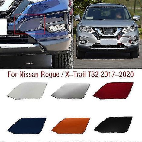Cache-crochet de remorquage de pare-chocs avant pour Nissan Rogue X-Trail T32 2017-2020, couleur : rouge (B). (1/4)