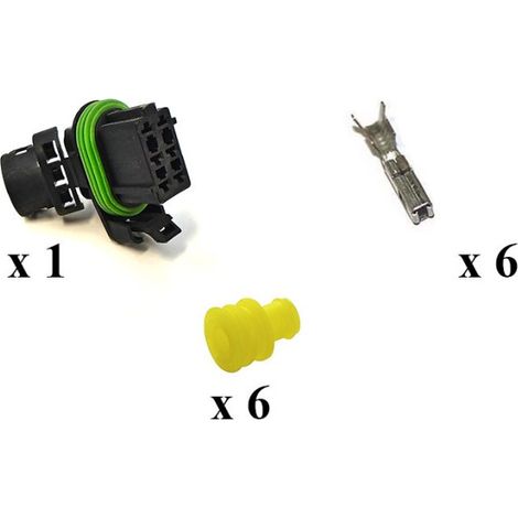 Kit Connecteurs Framatome Mâle 6 Voies Fil Noir