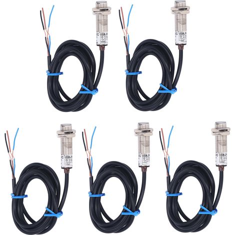 NPN 5-30V DC induktiver Näherungssensor, Hall-Effekt-Magnetschalter, Metalldetektor, 5er-Packung, elektronisches Bauteil für die industrielle Automatisierung. (1/5)
