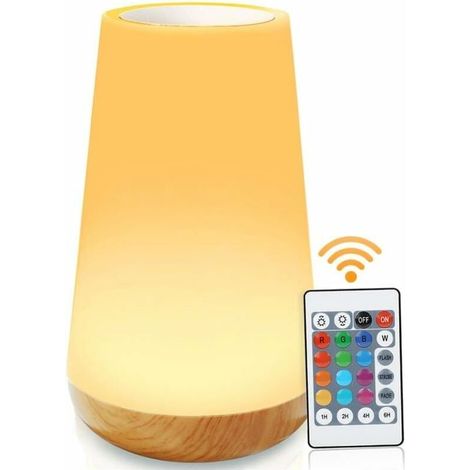 360° Colorful Bedside Lamp, Rechargeable LED Night Light, Multicolor Touch Night Lamp with Adjustable Brightness, Bedside Table Light for Bedroom, Baby Room and S (1/5)