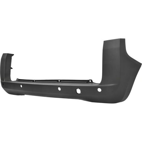 Pare-choc arrière noir avec trous radars 1 porte Fiat Fiorino depuis 2008