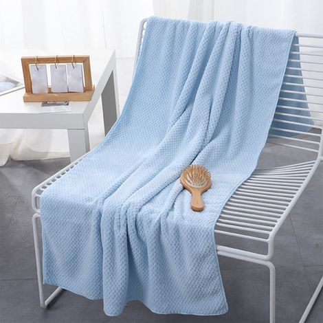 Serviette De Bain - Serviette Visage - Microfibre - 90 x 170 cm - Absorbante Rapide Séchage - Pour Bain Natation Sport Yoga - 2 Pièces (1/2)