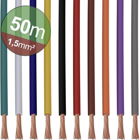 Quadrios 22CW007 Litze 1 x 1.5 mm² Weiß, Blau, Braun, Orange, Grün, Gelb, Grau, Violett, Schwarz, R (1/4)