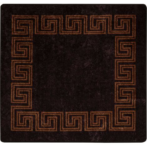 vidaXL Pasillo de alfombra MARSA Negro 100 x 100 cm Poliéster y PVC (1/2)